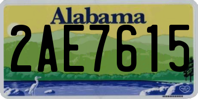 AL license plate 2AE7615