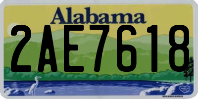 AL license plate 2AE7618