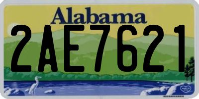 AL license plate 2AE7621