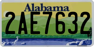 AL license plate 2AE7632