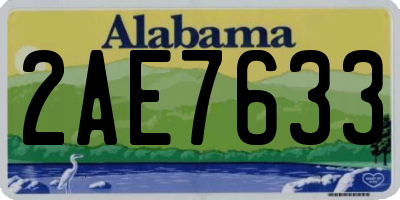 AL license plate 2AE7633