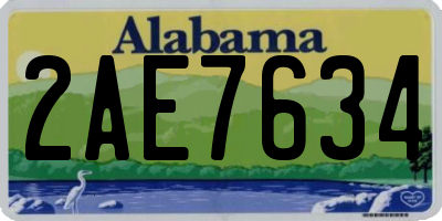 AL license plate 2AE7634