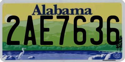 AL license plate 2AE7636