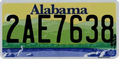 AL license plate 2AE7638