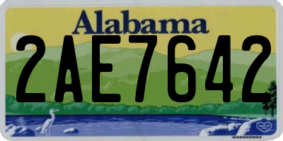 AL license plate 2AE7642