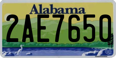 AL license plate 2AE7650