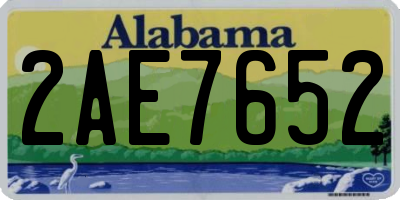 AL license plate 2AE7652