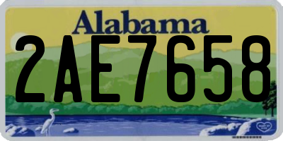 AL license plate 2AE7658