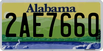 AL license plate 2AE7660
