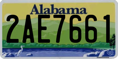 AL license plate 2AE7661