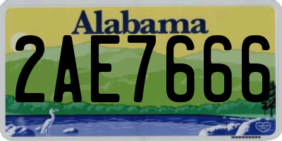 AL license plate 2AE7666