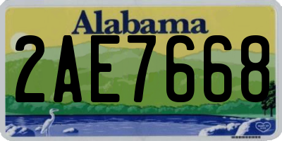 AL license plate 2AE7668