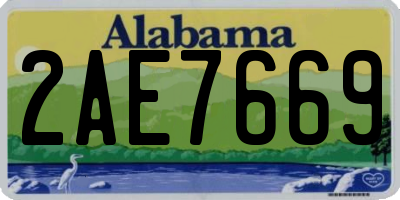 AL license plate 2AE7669