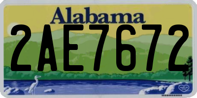 AL license plate 2AE7672