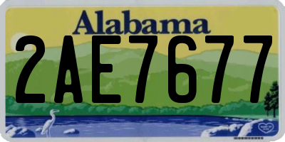 AL license plate 2AE7677