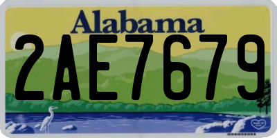 AL license plate 2AE7679