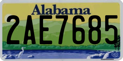 AL license plate 2AE7685