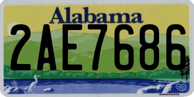 AL license plate 2AE7686