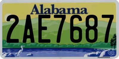 AL license plate 2AE7687
