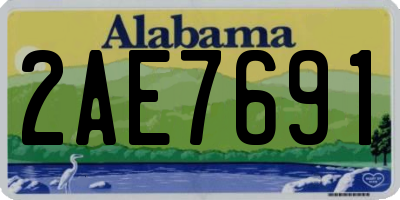 AL license plate 2AE7691