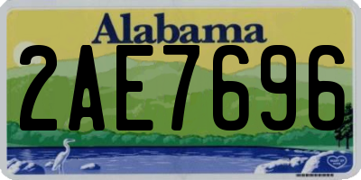 AL license plate 2AE7696