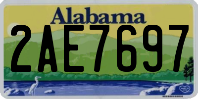 AL license plate 2AE7697