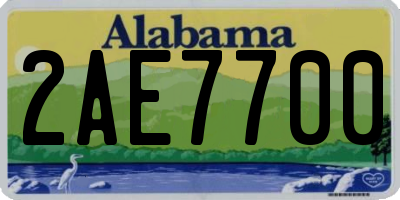 AL license plate 2AE7700