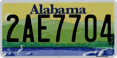 AL license plate 2AE7704