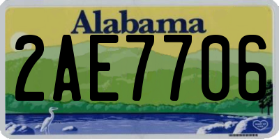 AL license plate 2AE7706