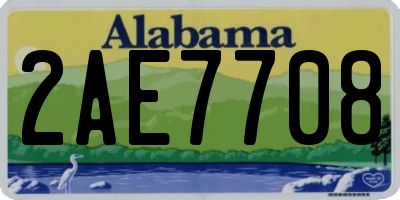 AL license plate 2AE7708