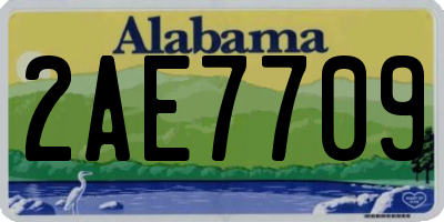 AL license plate 2AE7709