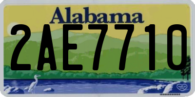 AL license plate 2AE7710