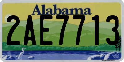 AL license plate 2AE7713