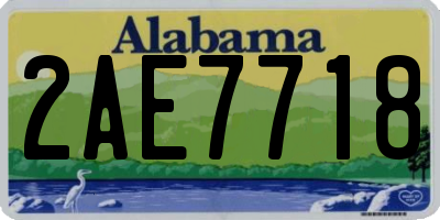 AL license plate 2AE7718