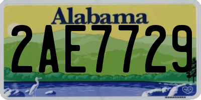 AL license plate 2AE7729