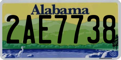 AL license plate 2AE7738