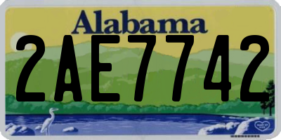 AL license plate 2AE7742