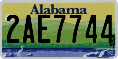 AL license plate 2AE7744