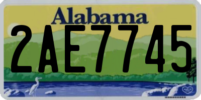 AL license plate 2AE7745