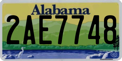AL license plate 2AE7748
