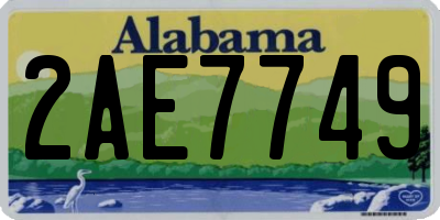 AL license plate 2AE7749