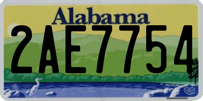 AL license plate 2AE7754
