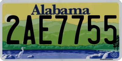 AL license plate 2AE7755