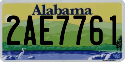 AL license plate 2AE7761