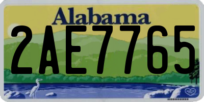 AL license plate 2AE7765