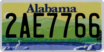 AL license plate 2AE7766