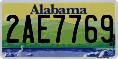 AL license plate 2AE7769