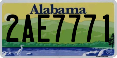AL license plate 2AE7771