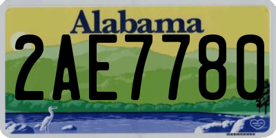 AL license plate 2AE7780