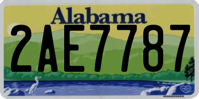 AL license plate 2AE7787